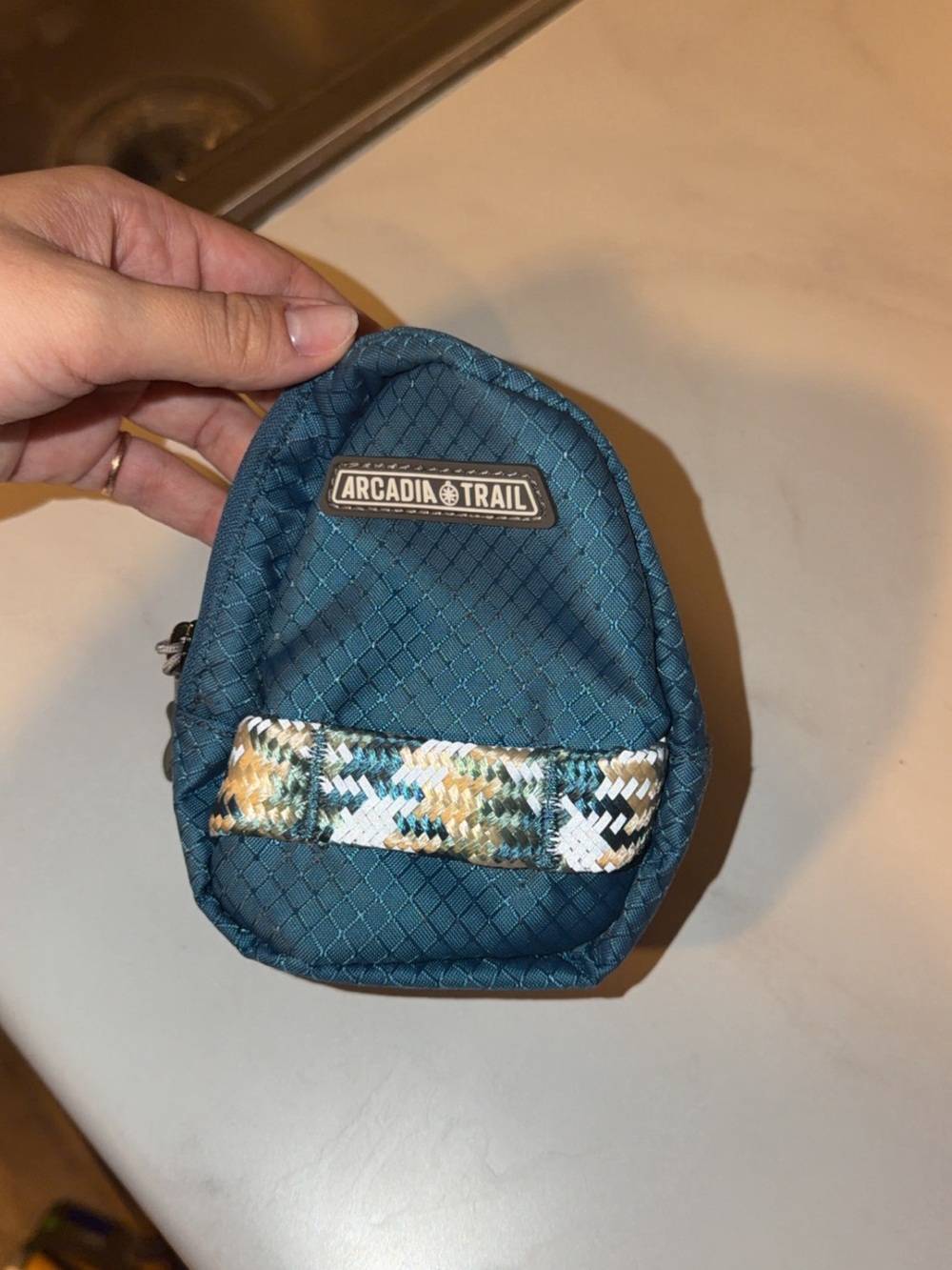 Arcadia Trail Teal Mini dog treat pouch